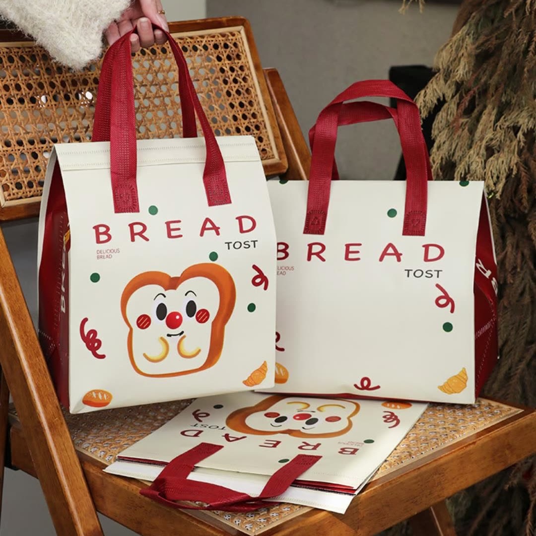 100 TÚI GIỮ NHIỆT IN HÌNH BÁNH MỲ BREAD - (Giá của 100 túi)