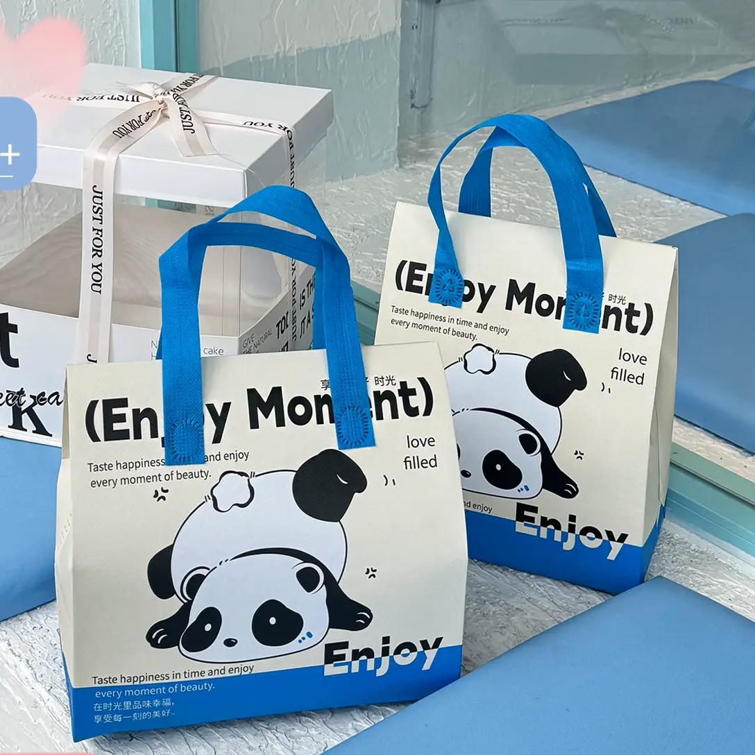 100 TÚI GIỮ NHIỆT IN HÌNH GẤU TRÚC - (Giá của 100 túi)