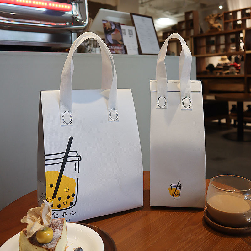 100 TÚI GIỮ NHIỆT IN HÌNH TRÀ SỮA - (Giá của 100 túi)