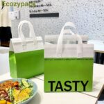 100 TÚI GIỮ NHIỆT MÀU XANH LÁ MẠ - IN CHỮ TASTY (Giá của 100 túi)