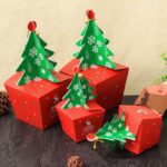 100 Hộp Quà Giáng Sinh Hình Cây Thông 3D – Hộp Quà Noel Độc Đáo, Dễ Thương, Nhiều Size