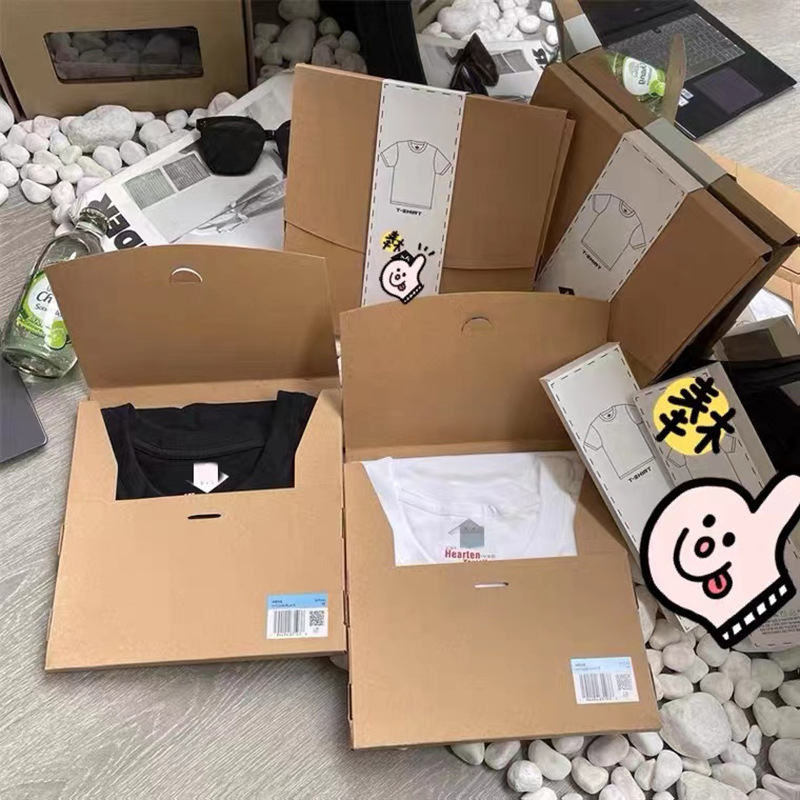 20 Hộp Giấy Kraft Đựng Áo Sơ Mi, Quần Áo Cao Cấp - Hộp Quà Tặng Nắp Gập Vintage （36*26*3.5cm）