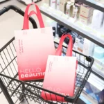 100 Túi Vải Không Dệt Đựng Mỹ Phẩm, Quà Tặng Cao Cấp - Túi Hàng Hiệu "Hello Beautiful" Màu Hồng Ombre Sang Trọng