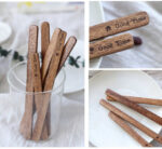 50 Thanh Khuấy Cà Phê Gỗ Tự Nhiên – Que Khuấy Mật Ong, Đồ Uống Khắc Chữ "Good Time" Decor Vintage