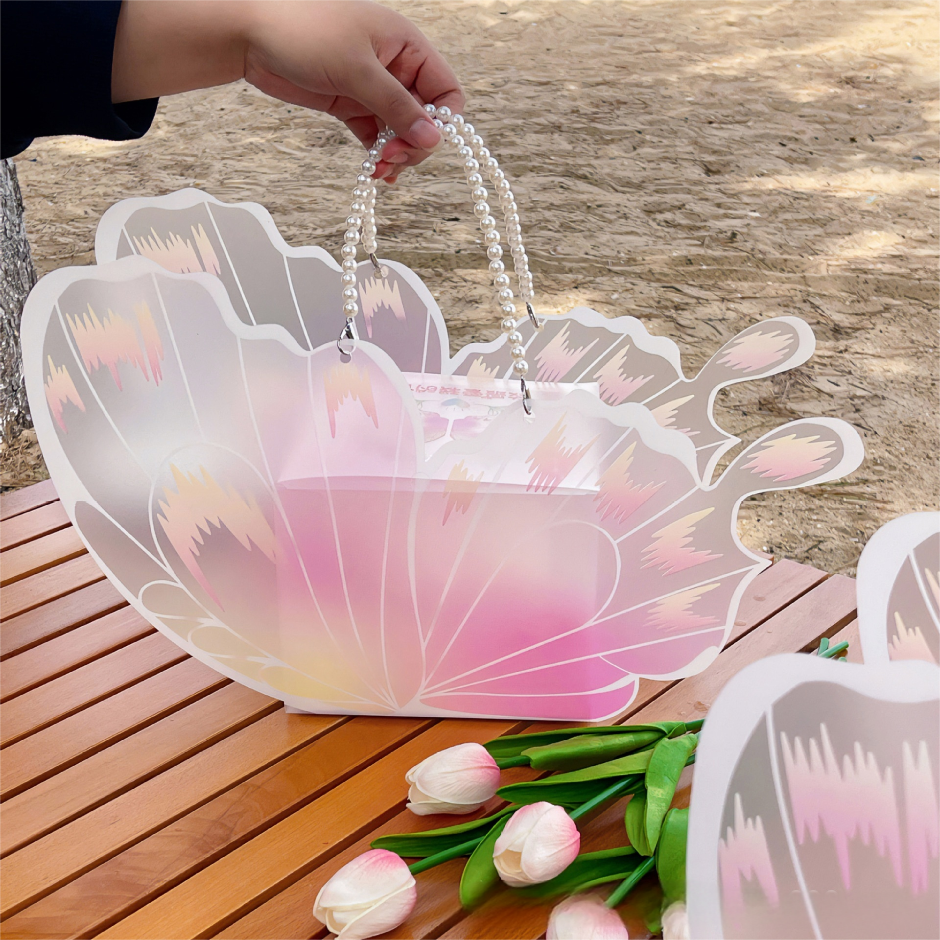 10 Hộp Đựng Bánh Hình Bướm Hồng Duoman – Chất Liệu Cao Cấp, Quai Ngọc Trai Nhân Tạo