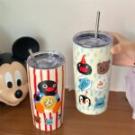 Bình giữ nhiệt hoạt hình mới – Dễ thương, dung tích lớn, có ống hút – Cao cấp dành cho học sinh nam & nữ, tiện lợi mang theo