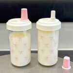 2 Cốc nhựa trà sữa mùa hè – Ống hút to, thiết kế đơn giản độc đáo – Cao cấp, tiện lợi, hot TikTok